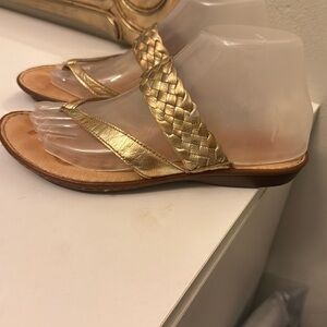 Born Gold/Metallic  Braided Loop Toe Women's Sandals